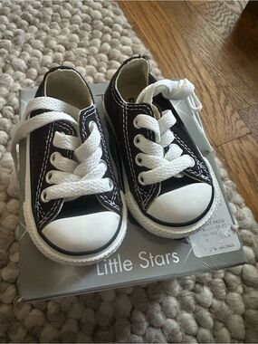 Converse Baby Black and White Low-Top Converse  Sneakers